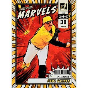 PAUL SKENES "DIAMOND MARVELS" 2025 DONRUSS #1, PITTSBURGH PIRATES, CY, ROY!